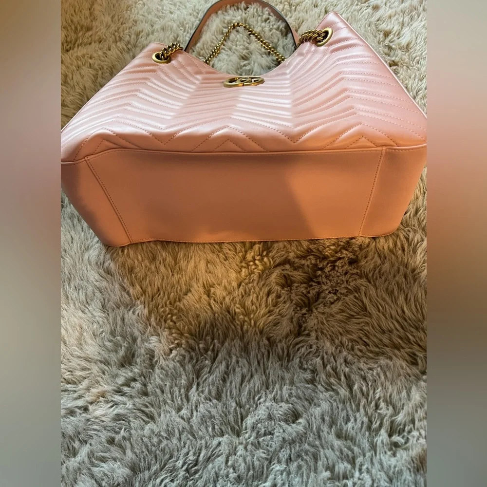 Authentic Gucci Marmont Apollo Chevron Tote Shoulder Crossbody Bag - Picture 14 of 15